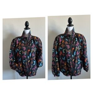 EVR vintage women’s butterfly windbreaker jacket